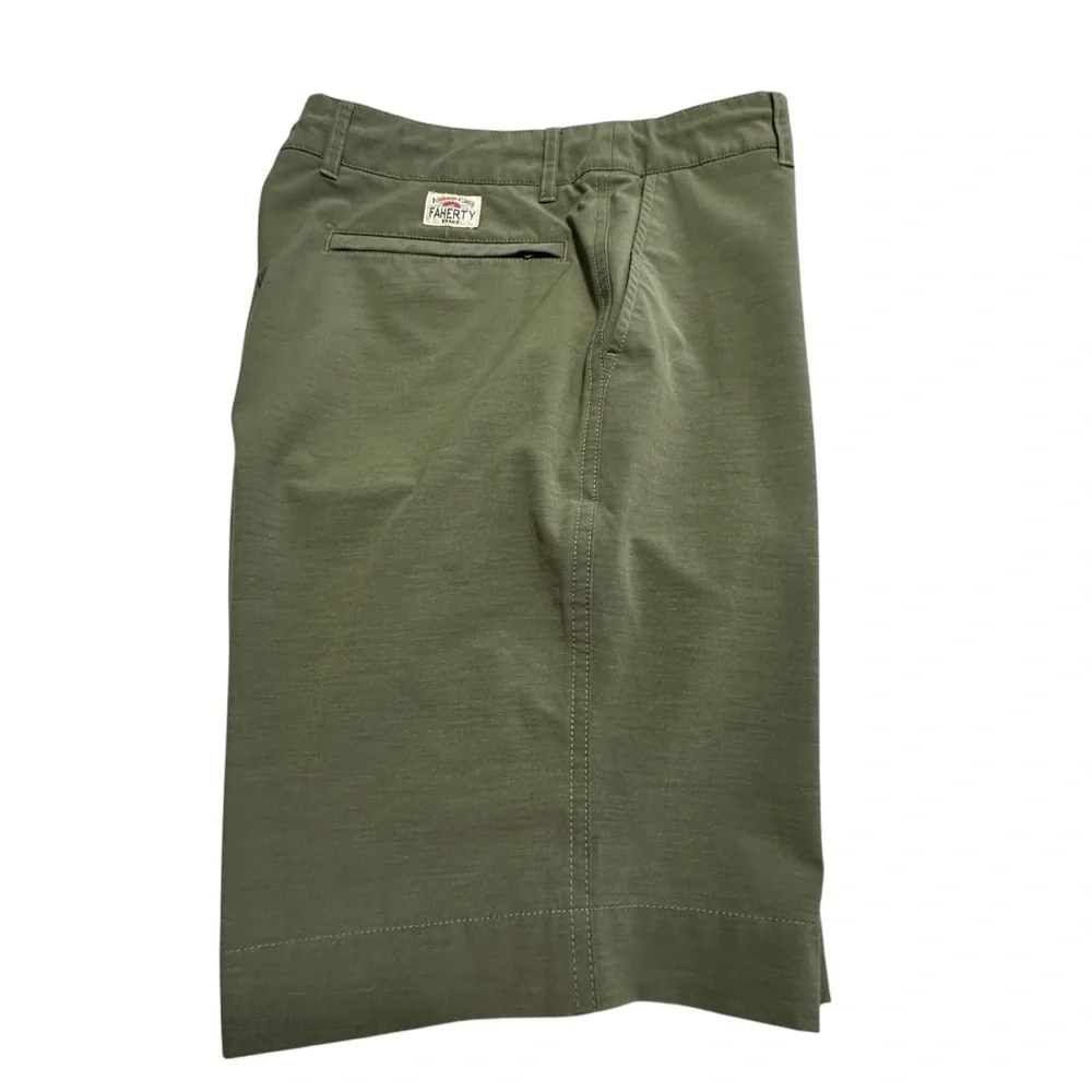 Faherty Men’s All Day Chino Shorts Green Pockets/Drawstring Sz.30-As Is- Preppy